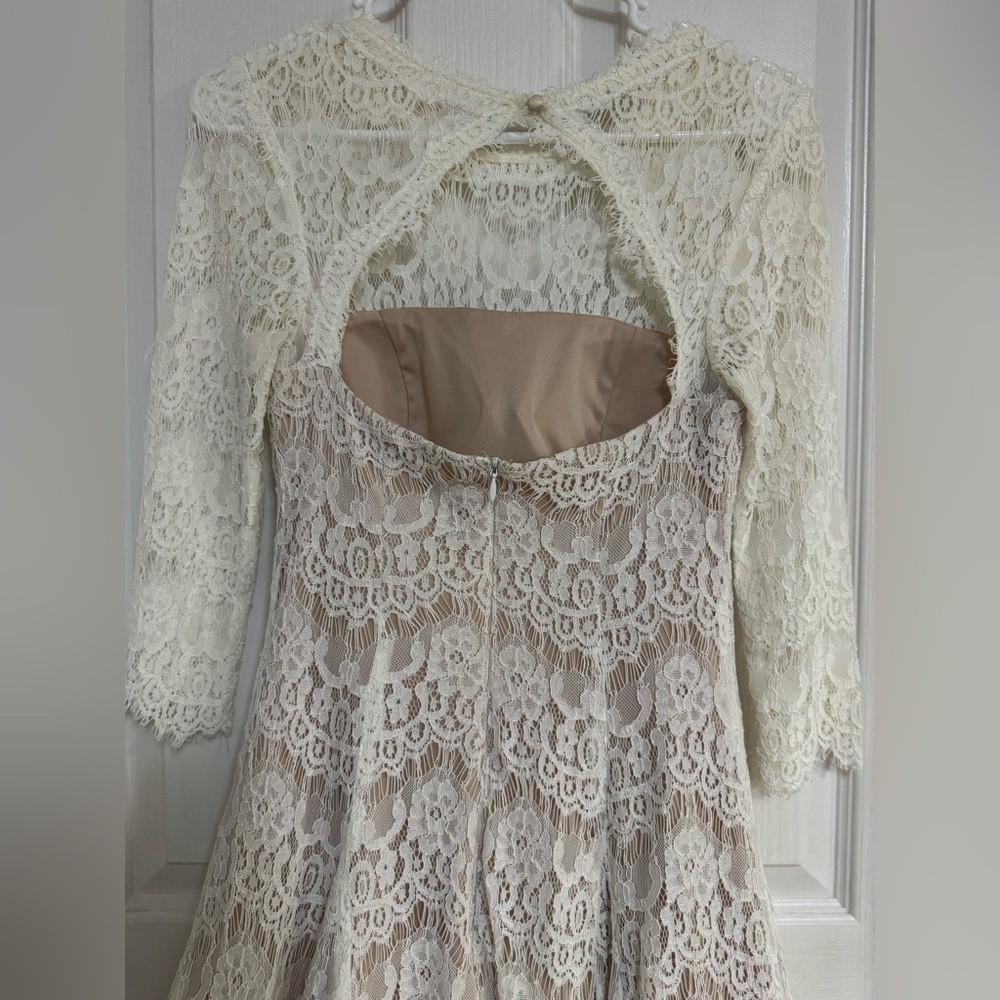 Betsy & Adam Lace Fit & Flare Dress - Size 2 - Picture 6 of 13